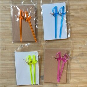 Vibrant Sword Earrings